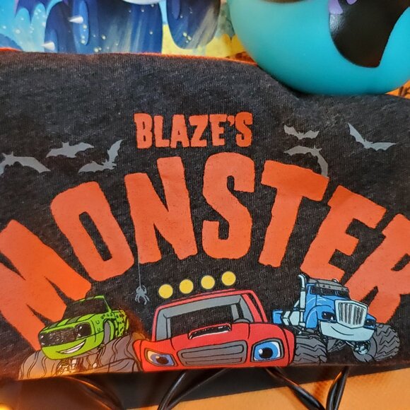 Halloween Gift Bag for Baby Boys Blaze's Monster Mash Tee, Size 6 mos, Book, etc - Picture 3 of 6